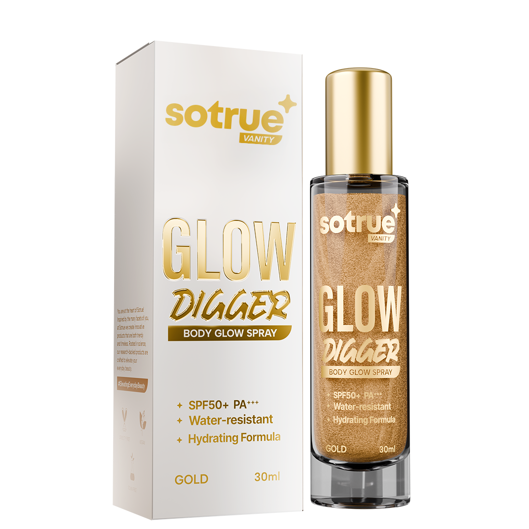 Glow Digger Body Glow Spray | SPF 50+ PA+++ | Instant Radiant Shine | 30ml
